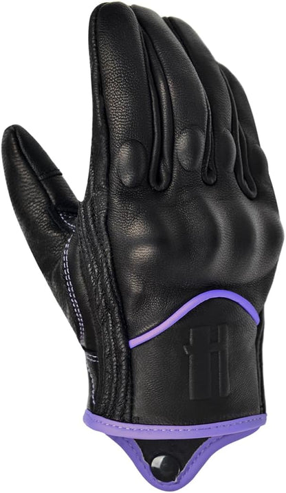 Harssidanzar Women's Motorcycle Gloves, Leather Motorcycle Gloves, Motorbike - Image 3