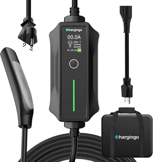 Tesla Charger Level 1-2 EV Charger, NEMA 5-15 & 6-20 Plug by Chargingo