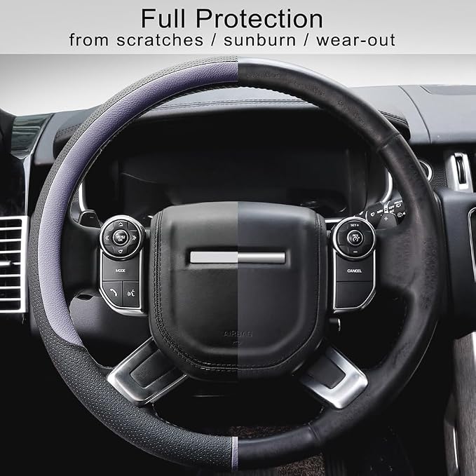 COFIT Breathable Car Steering Wheel Cover 15 inch Auto Universal Leather Wrap - Image 5