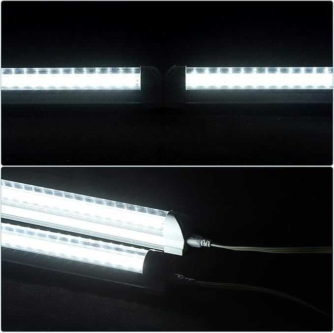 8ft LED Shop Light Fixture, 100W 15000LM 6000K, Cold White, V Shape, Hight - Image 5