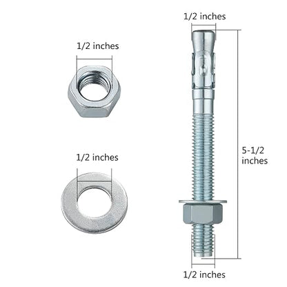 1/2x5-1/2 30Pcs Inch Standard Fasteners - Image 2