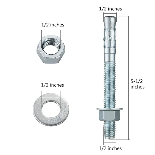 1/2x5-1/2" 10Pcs Inch Standard Fasteners - Image 2
