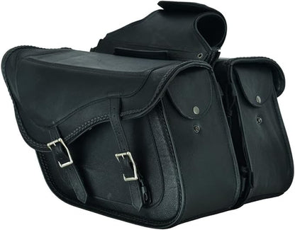 GARGOYLE BELLS Motorcycle Saddle Bags Genuine Leather Motorcycle Luggage Bag by GARGOYLEBELLS