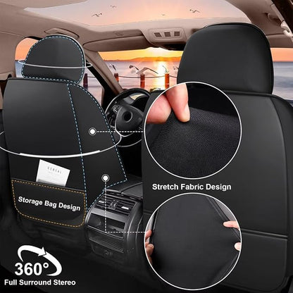 Car Seat Cover Fit for Toyota Camry 2012-2025 Full Set Faux Leather Breathable - Image 3