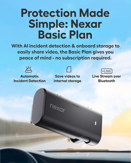 Nexar Beam2 Mini Dash Cam Car Camera 128GB Storage 24H Parking Mode Wide Angle - Image 2