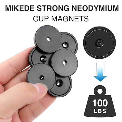 MIKEDE Strong Magnets with Holes, 100LB+ Strong Neodymium Magnets with - Image 4
