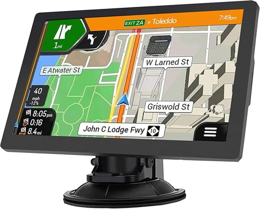 GPS Navigator for Car Truck RV – 9'' HD Touchscreen, Latest 2025 Map by Unknown