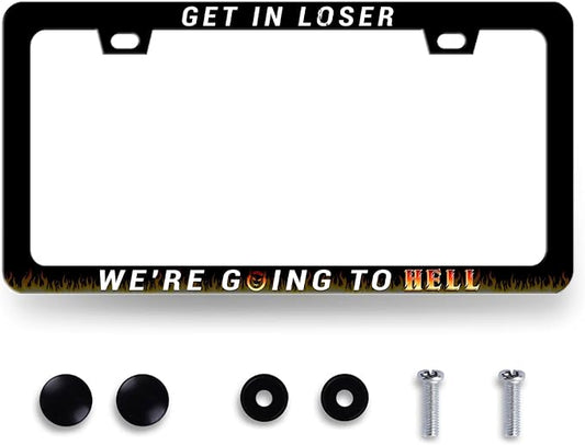Get in Loser We're Going to Hell License Plate Frame Jesus License Plate Frames by RNKATIH