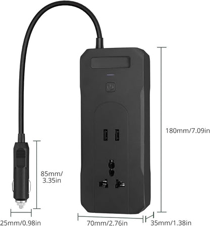 AUTTGINN 200W Car Power Inverter DC 12v to 110v AC Car Plug Adapter Outlet - Image 3