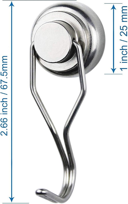 MIKEDE Magnetic Hooks Heavy Duty, 60 lb+ Strong Swivel Swing Neodymium Magnetic - Image 5