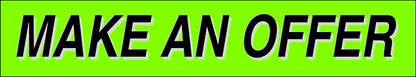 Ez-line Vinyl Windshield Stickers 3 Dozen 15 Inch Chartreuse Slogan Dealership - Image 3