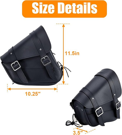 Motorcycle Saddle Bags Leather Motorcycle Solo Swing Arm Bag - Image 4