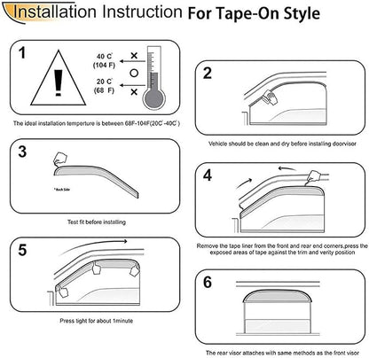 94924 Side Window Wind Vent Deflector, Window Visors fit - Image 6