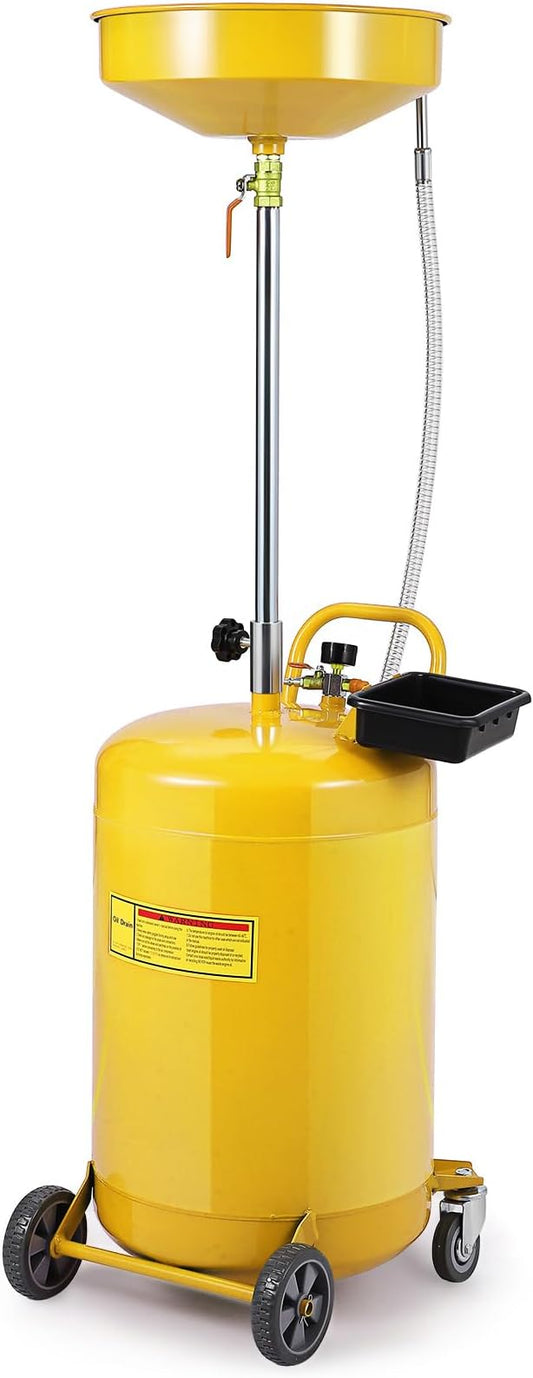 20 Gallon Waste Oil Drain Tank Portable Air Operated Oil Drainer by Unknown