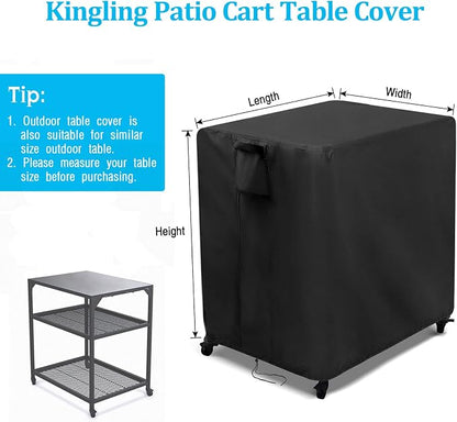 Kingling Outdoor Table Cover for Patio Cart Table, Waterproof Outdoor Grill - Image 3