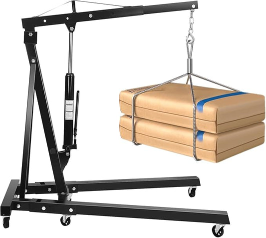 LOYALHEARTDY 2 Ton Hydraulic Engine Hoist, Folding Engine Lift by LOYALHEARTD