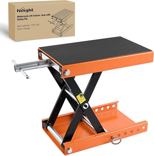 Nilight Motorcycle Lift Jack 1100 LBS Scissor Jacks Stand Lift by Nilight