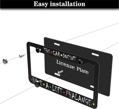 Front License Plate Bracket Black and White License Plate Frames This Car - Image 7