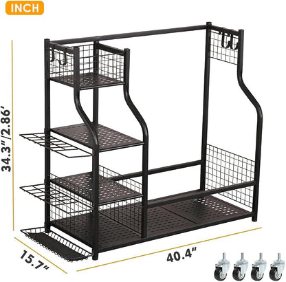 SNAIL Golf Bag Garage Storage Organizer Extra Large Size Golf Bag Rack Stand - Image 7
