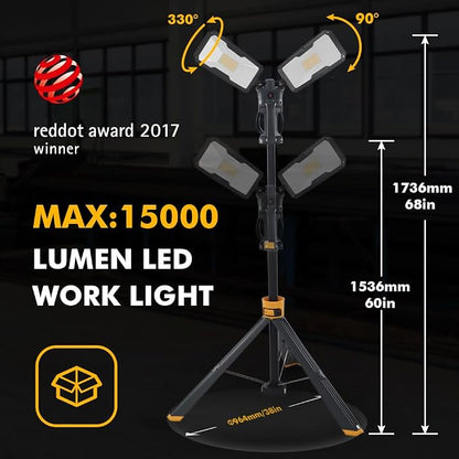 LUTEC 【Upgraded】 6290Max 15000 Lumen 138W Dimmable LED Work Light - Image 2