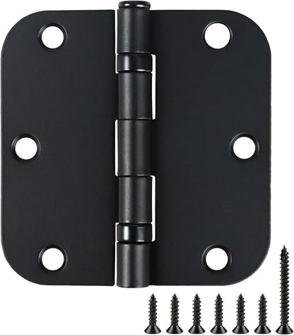 42 Pack Ball Bearing Door Hinges Matte Black 3.5 Inch 5/8"Radius Round Anti by TDCHINGES