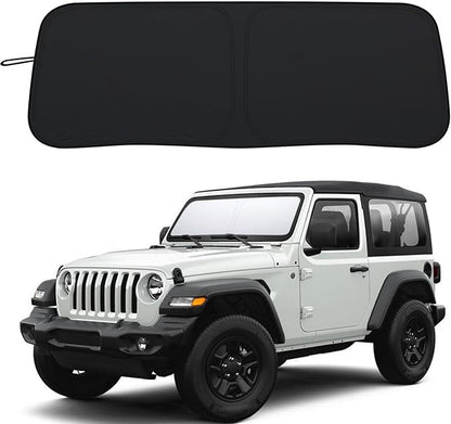 Premium Windshield Sun Shade for 2018-2025 Jeep Wrangler JL JLU & 2020-2025 by PIMCAR