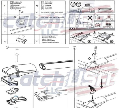 Roof Racks Cross Bars for Subaru Outback Wilderness 2021 2024 Roof top Cargo - Image 9