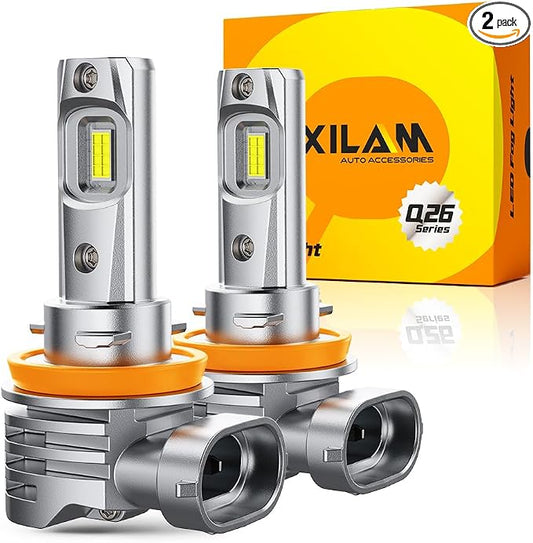 OXILAM H11 LED Bulbs, 30000 Lumens 800% Ultra-Bright, 6500K Pure White H8 H9 by OXILAMDIRECT