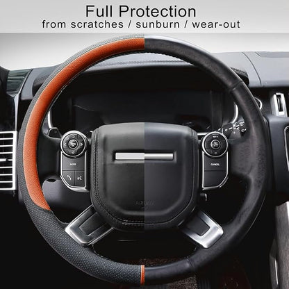 COFIT Breathable Car Steering Wheel Cover 15 inch Auto Universal Leather Wrap - Image 5