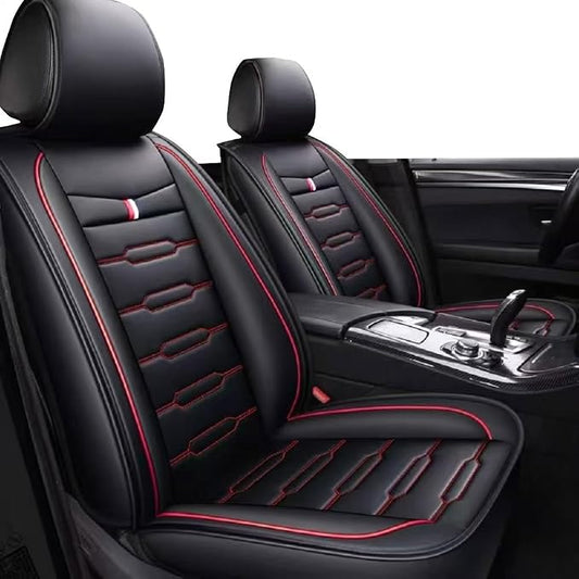 Seat Covers Full Set, Waterproof Leather Seat Covers by HGVKDO