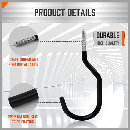 HORUSDY 6 Pack Heavy Duty 6 inches, Capacity 100 LBS, Wall and Bike Hooks - Image 3