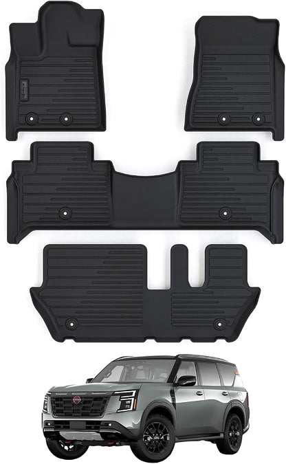 Floor Mat for Nissan Armada Infiniti QX80 2025 TPE All Weather Protection Car by AltraVosAllWeatherCarMats
