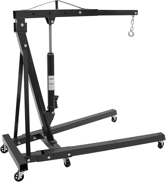 Folding Engine Crane 1 Ton Folding Engine Hoist 2200lbs Heavy Duty Hydraulic by ZERNEIL