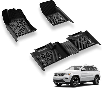 3W Floor Mats Compatible for Jeep Grand Cherokee 2013-2015 TPE All Weather by 3W
