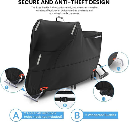 Moped Cover Waterproof Outdoor, Motorbike Scooter Cover Sun Rain Dust Protection - Image 5