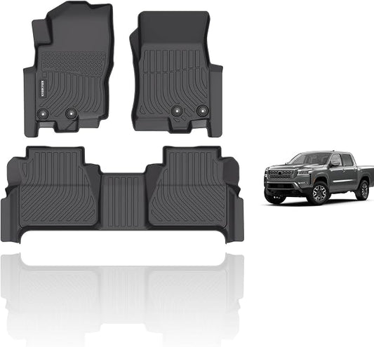 KELCSEECS® Floor Mats Custom for Nissan Frontier Crew Cab 2022-2025 All Weather by KELCSEECS