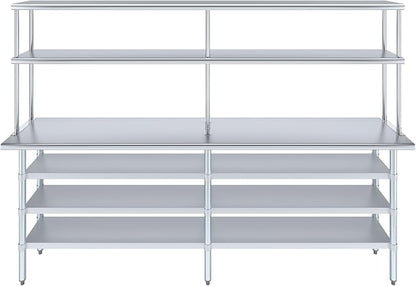 Amgood 18" x 96" Stainless Steel Work Table - Image 2