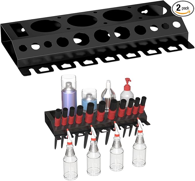 Spray Bottle Storage Rack, Wall Mount Bottle Organizer Car Detailing, Detailing by sogiv
