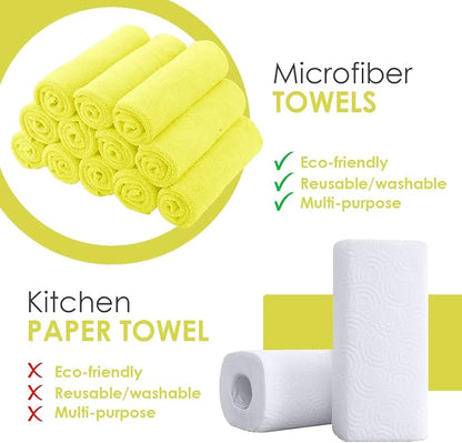 Avalon Towels Microfiber Cleaning Cloths Size 16" x 16", Highly Absorbent - Image 2