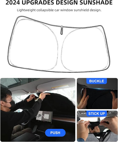Sun Shade Windshield Sunshade for 2019 2020 2021 2022 2023 2024 Mercedes Benz - Image 5