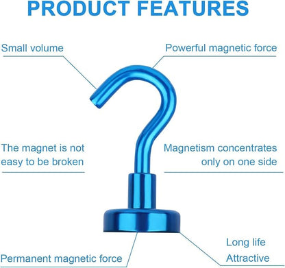 DIYMAG Magnetic Hooks, 30Lbs Strong Heavy Duty Cruise Magnet S-Hooks - Image 4