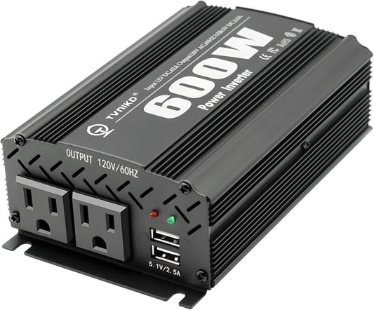 600W Power Inverter DC 12V to AC 110V Car Charger Plug Inverter Adapter by TVNIKDPOWERINVERTER