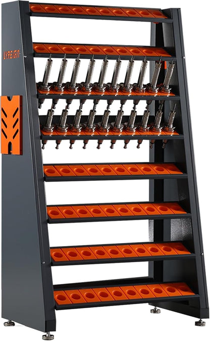 BT50 CNC Tool Rack, CAT50 8-Row Large Capacity CNC Tools Holder Cart, Mechanics by LYREIGNCNCME
