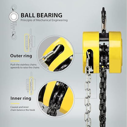 SPECSTAR Hand Chain Hoist 1 Ton 2200 Lbs Capacity 10 Feet - Image 4