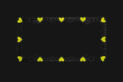 Creathome 3D Daisy Heart License Plate Frame from Pure Zinc Alloy Metal Perfect - Image 5
