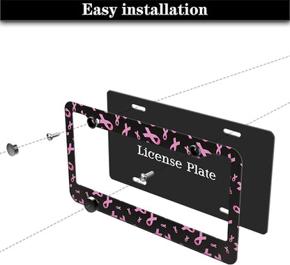 License Plate Frames for Men Black Powder Car License Plate Frame for Women - Image 7