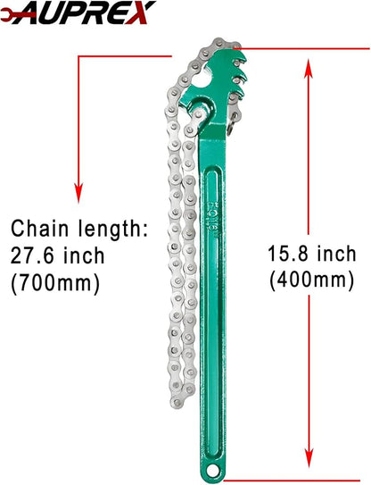 16 Inch Sturdy Adjustable Heavy Duty Ratcheting Chain Oil Filter Wrench - Image 2
