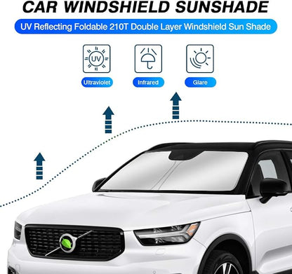 KUST Windshield Sun Shade for 2019-2025 2026 Volvo XC40 Accessories Sunshade - Image 2