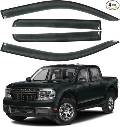 4PCS Window Rain Guards Fit for 2022 2023 2024 2025 Ford Maverick XL XLT Lariat by CHYKORLA