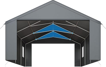 Polar Aurora Carport 20x20 FT, Heavy Duty Car Port Canopy, - Image 5